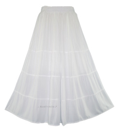 Dina Long Skirt WHITE Size 3X